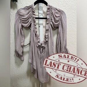 Forever 21  Women’s XL Lavender Ruffled Blouse